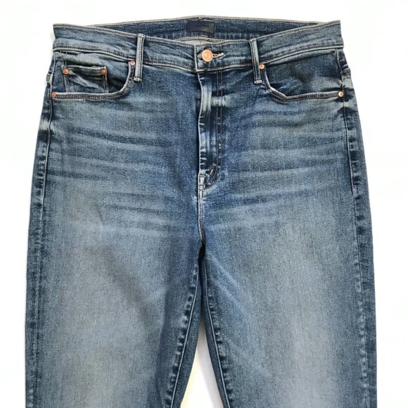 Mother the Super Cruiser Flare Jeans Womens 31 Blue Going Full Circle High Rise - Picture 5 of 15